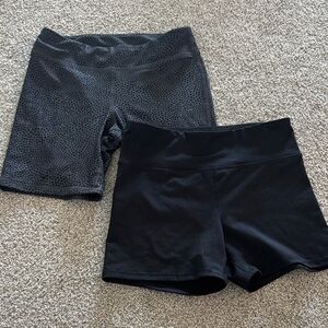 Black and Patterned Shorts Set